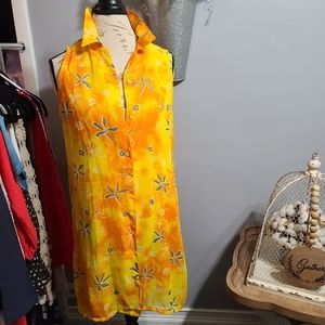 VTG Sitasons Yellow, Gray, Orange Tunic Size M